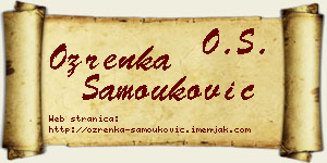 Ozrenka Samouković vizit kartica